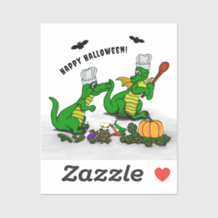 Adesivo Dragões - Feliz Halloween! Hoje eu vou cozinhar