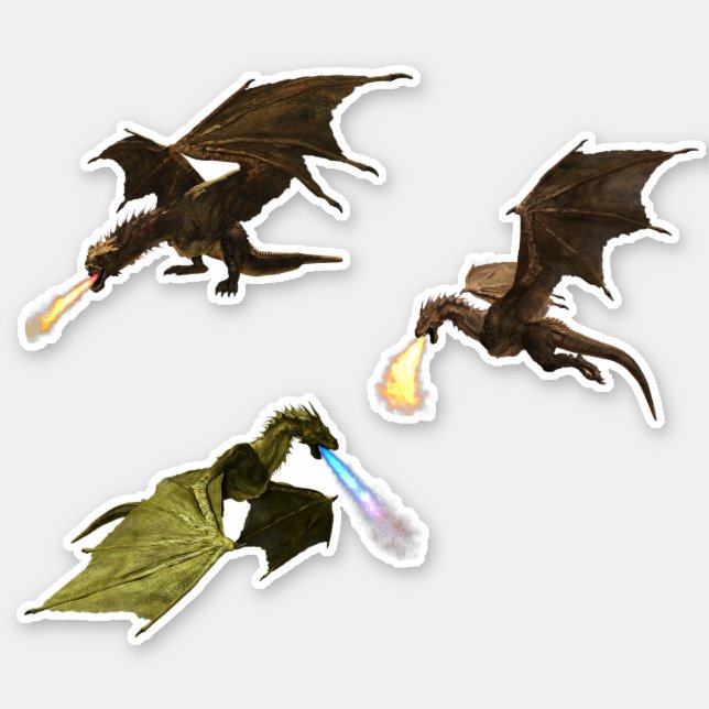 Adesivo Dragões para Queima de Fogo Wyvern (Frente)
