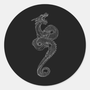 Adesivo Dragon Art Tattoo Japan Traditional Graph
