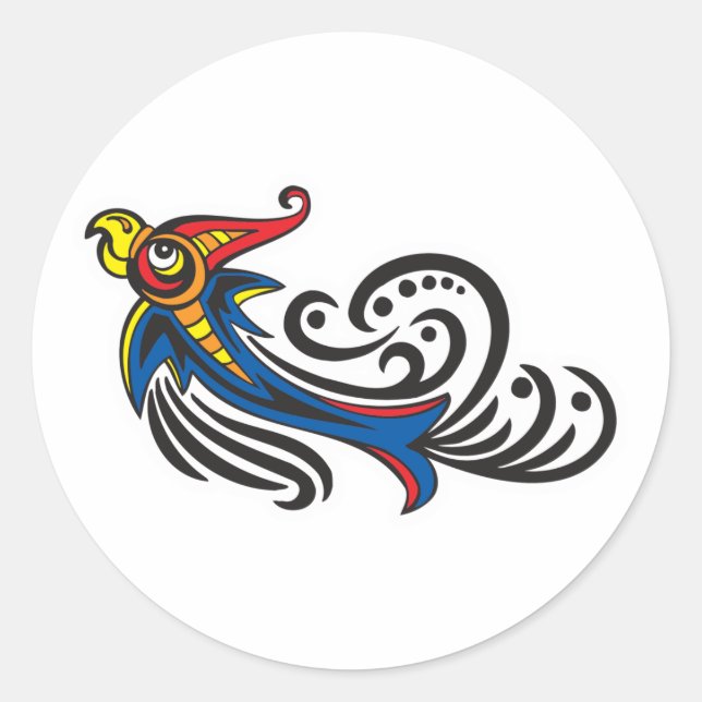 Adesivo Dragon Bird Tribal Design (Frente)