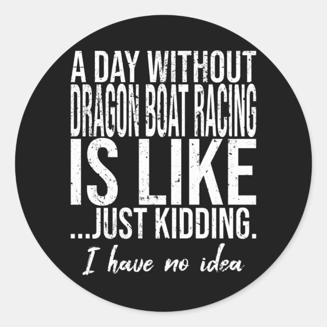 Adesivo Dragon Boat Racing, ideia engraçada de presente (Frente)