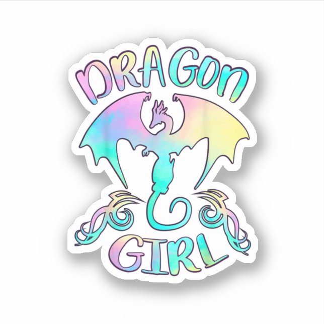 Adesivo Dragon Girl Just A Girl Who Loves Dragons Lover Th (Frente)