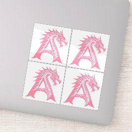 Adesivo Dragon Styled Letter A, Dragon Alphabet, Monogram