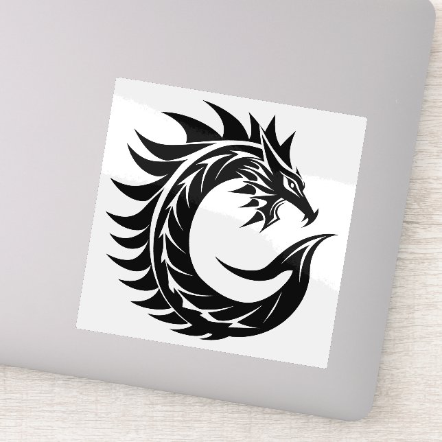 Adesivo Dragon Styled Letter C, Dragon Alphabet, Monogram (Detalhe)