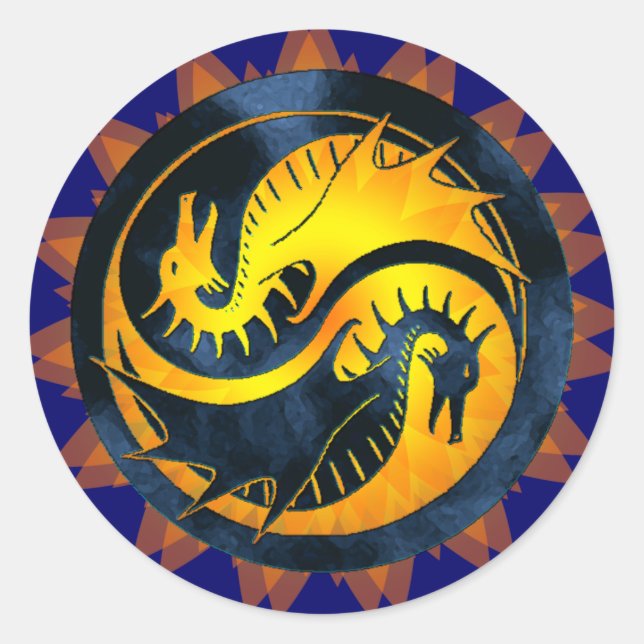 Adesivo Dragon Yin Yang (Frente)