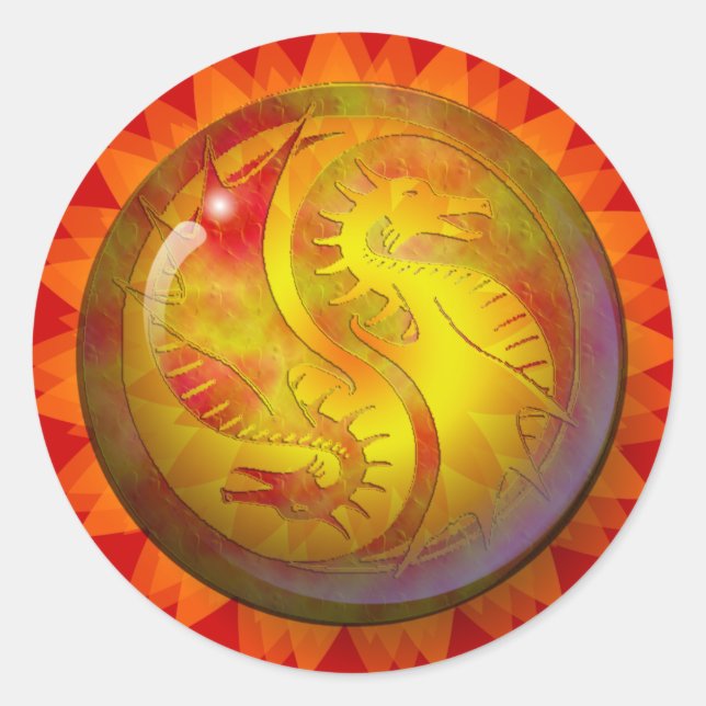 Adesivo Dragon Yin Yang (Frente)