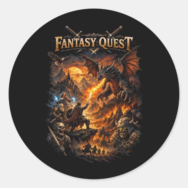 Adesivo Dragonfire Quest (Frente)