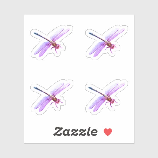 Adesivo Dragonflies Roxos (Folha)