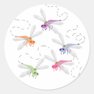 Adesivo Dragonflies Whimsic Cartoon Art