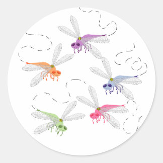 Adesivo Dragonflies Whimsic Cartoon Art