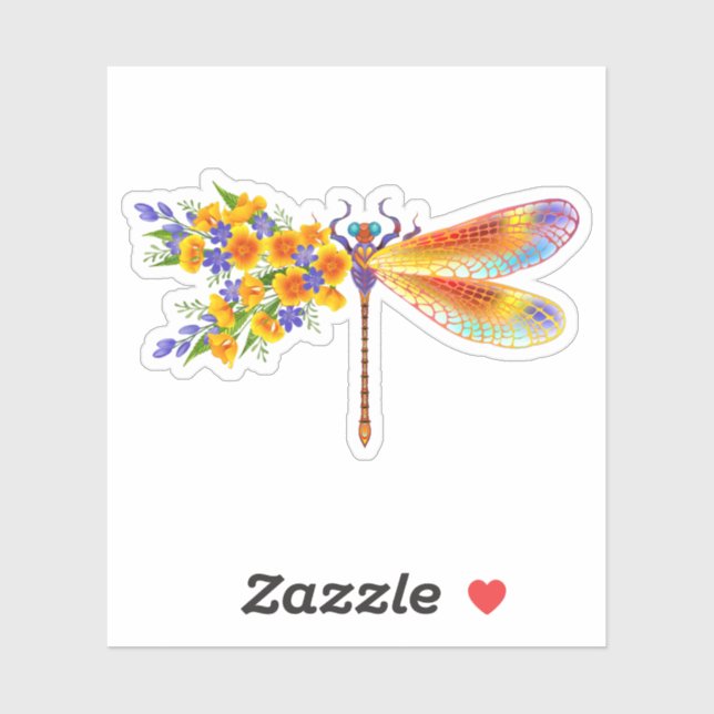 Adesivo Dragonfly Amarelo (Folha)