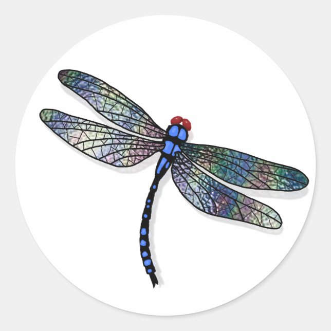 Adesivo Dragonfly Azul Minimalista (Frente)