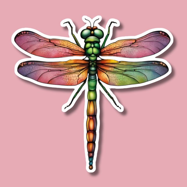 Adesivo Dragonfly Colorida à Prova de Água (Criador carregado)