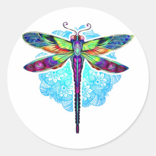 Adesivo Dragonfly Magia Colorida Mandala