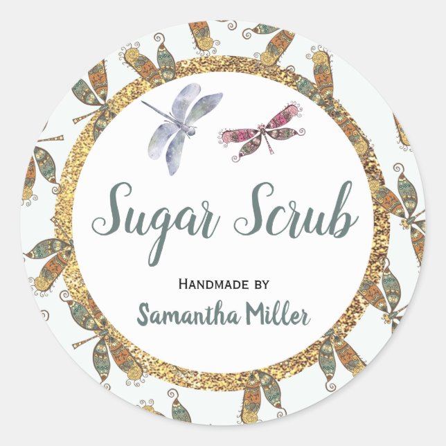 Adesivo Dragonfly Personal Care Product Sticker | Rótulo (Frente)
