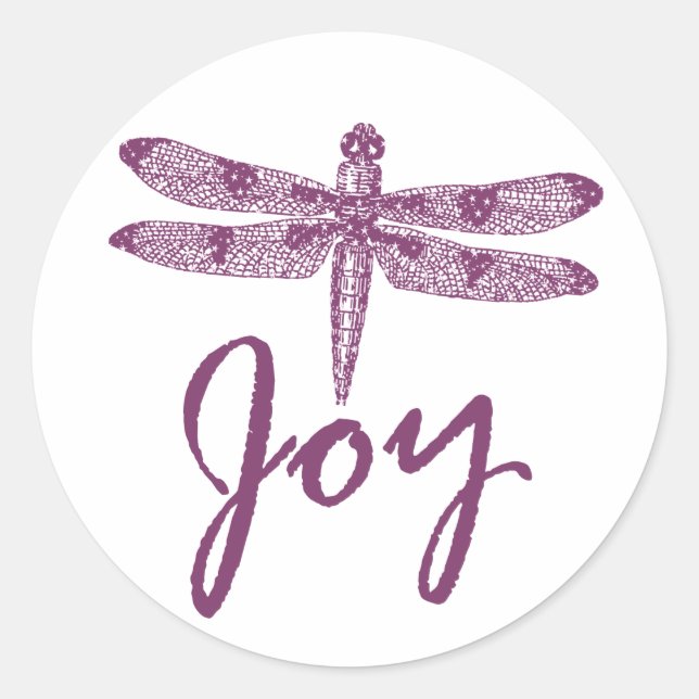 Adesivo Dragonfly Roxo de Joy Purple (Frente)