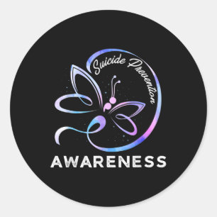 Adesivo Dragonfly Suicida Prevention Sensibilização Rosa E