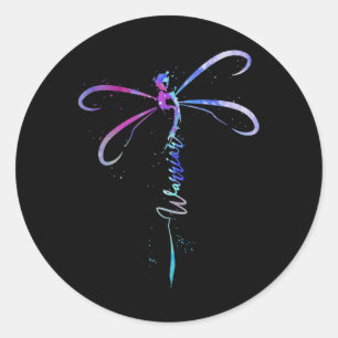 Adesivo Dragonfly Warrior Semicolon Prevenção Suicídio Awa