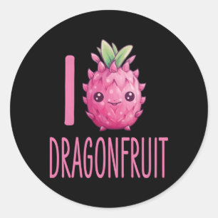 Adesivo Dragonfruta Kawaii Comida I Ama Dragonfruta