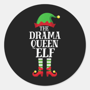 Adesivo Drama Queen Elf Matching Family Group Natal Pa