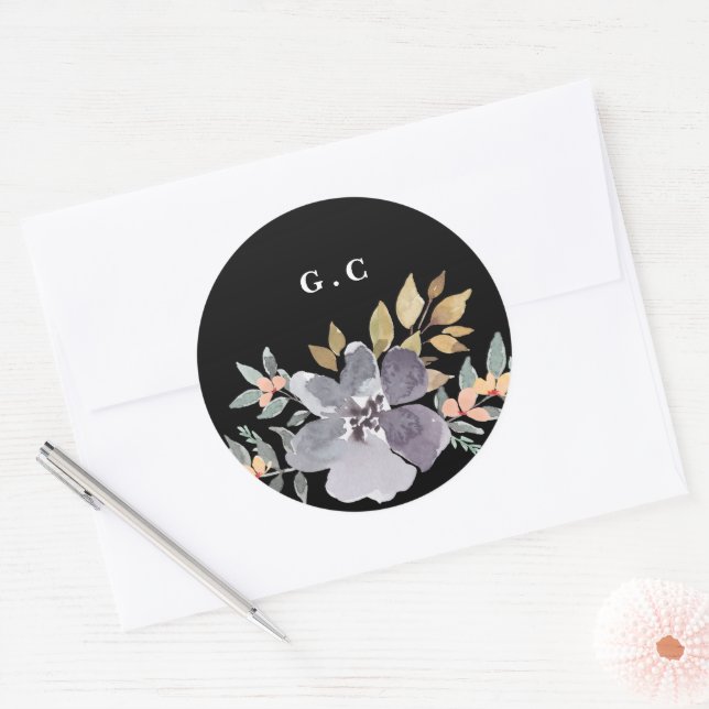 Adesivo Dramatic Watercolor Florals Casando Grande (Envelope)