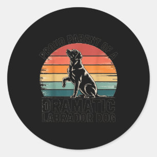 Adesivo Dramático Labrador Divertido Cão Amante de Animais
