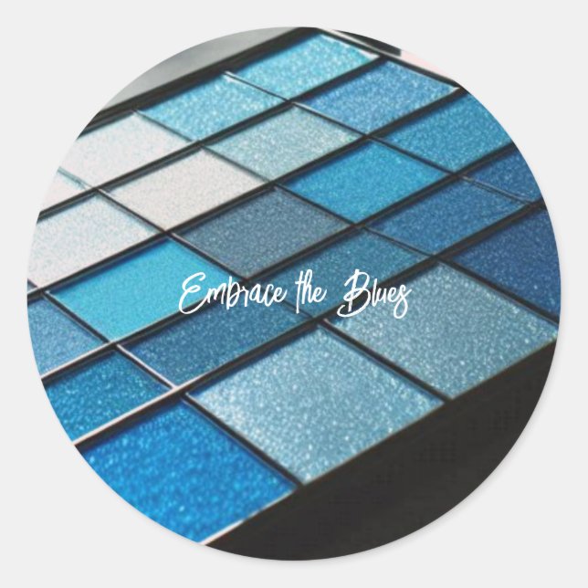 Adesivo Dramma de Sombra Azul Glam  (Frente)