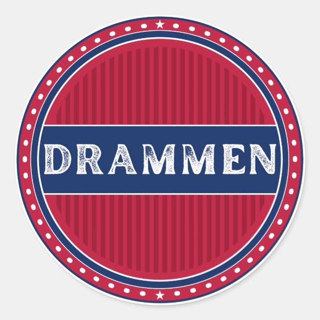 Adesivo Drammen City Pride Emblem – Norwegian Identity (Frente)