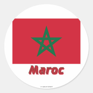 Adesivo Drapeau Maroc avec le nom en français