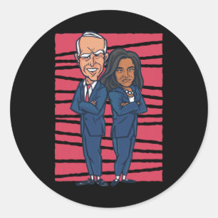 Adesivo Drawn Joe Biden &amp; Kamala Harris - Biden Harris