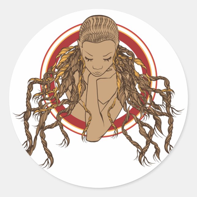 Adesivo Dreadlock Girl (Frente)