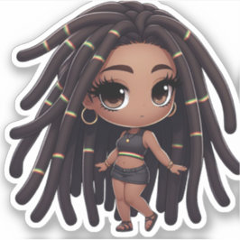 Adesivo Dreadlocks e Island Vibes