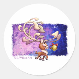 Adesivo DREAM BIG CHRISTMAS REINDEER de Jeff Willis Art