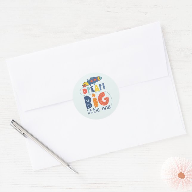 Adesivo Dream Big Little One Rocket (Envelope)