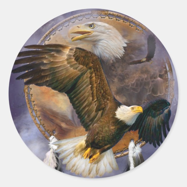 Adesivo Dream Catcher - Spirit Eagles Art Stickers (Frente)
