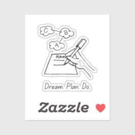 Adesivo Dream Plan Do - Action Sticker