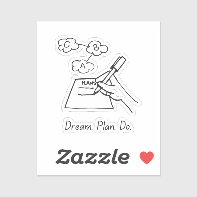 Adesivo Dream Plan Do - Action Sticker (Folha)
