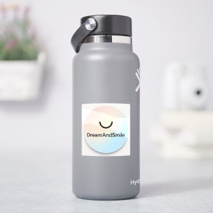 Adesivo DreamAndSmile Logotipo Minimalista De Água De Aço