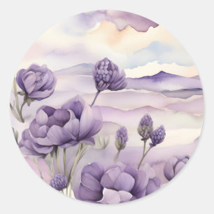 Adesivo Dreample Purple Floral Watercolor