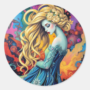 Adesivo Dreamscape - arte vibrante do retrato surreal