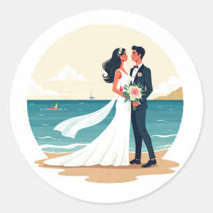 Adesivo Dreamy Beach Weding Casal Sticker