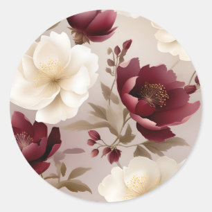 Adesivo Dreamy Burgundy Flowers