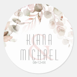 Adesivo Dreamy Foliage Wedding Blush Pink V2 ID817