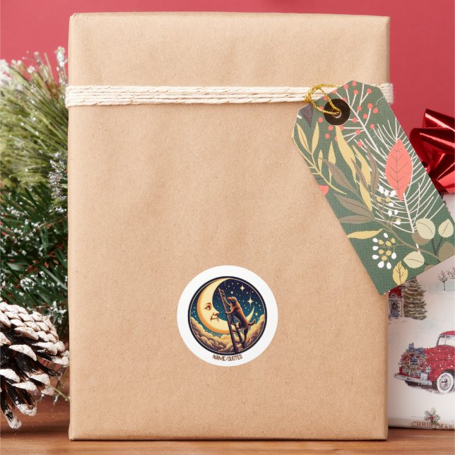 Adesivo Dreamy Moon & Dog Climbing Ladder (Feriado)