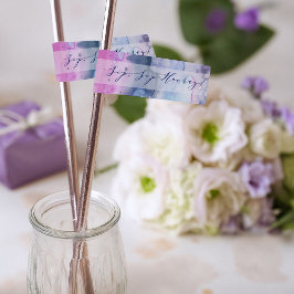 Adesivo Dreamy Spring Bridal Shower Straw Flag Stickers