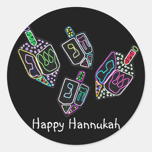 Adesivo Dreidel, Dreidel, Dreidel Stickers (Frente)