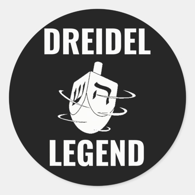 Adesivo Dreidel Legend judeu feliz Hanukkah Menorah (Frente)