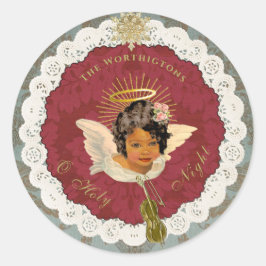 Adesivo Dresden Bronze Angel Round Sticker Seal