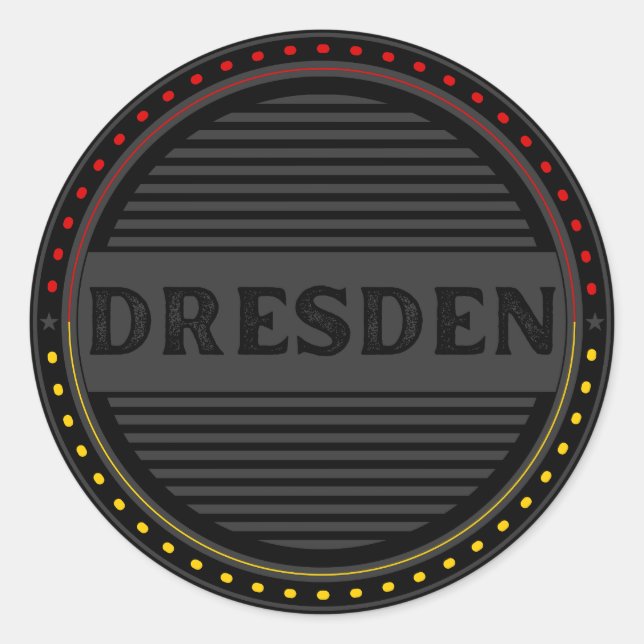 Adesivo Dresden City Pride Emblem – German Identity (Frente)