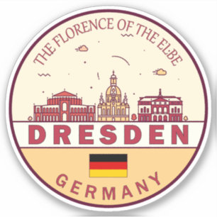 Adesivo Dresden Germany City Skyline Emblem